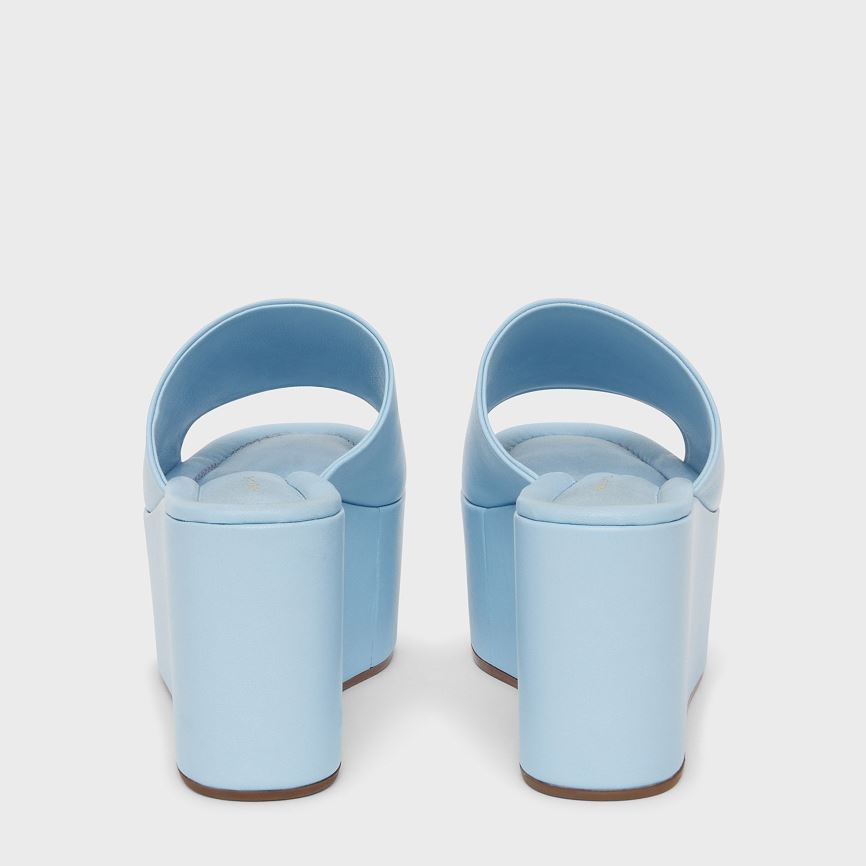 Women's Mansur Gavriel Platform Mules Light Blue | AU 5981XT